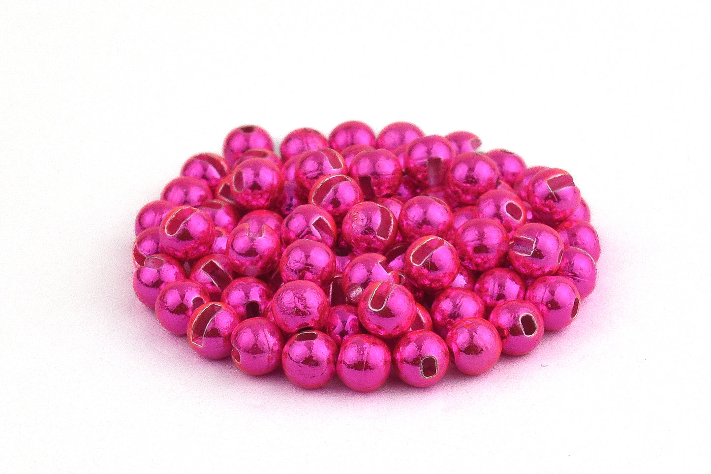 Metallic Pink Universal Slotted Tungsten Beads (50 Pack)