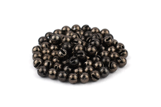 Black Nickel Slotted Tungsten Beads (50 Pack) 2.5mm ONLY
