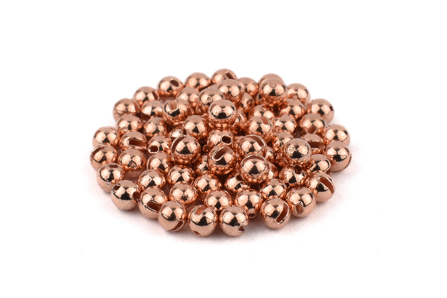 Dark Copper Slotted Tungsten Beads (50 Pack)