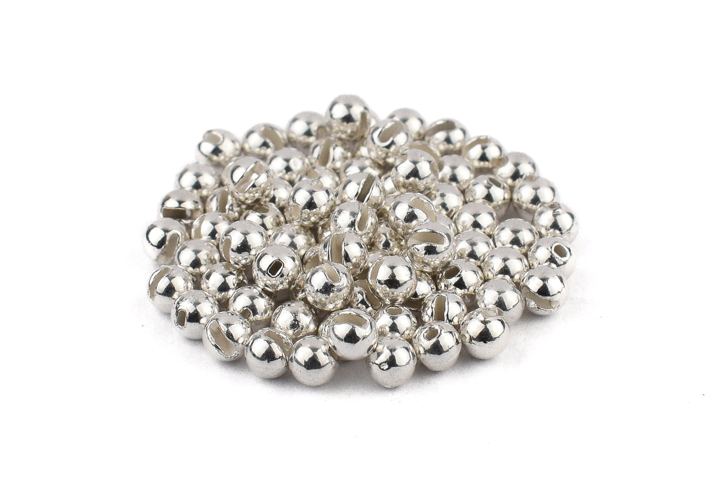 Silver Slotted Tungsten Beads (50 Pack) 2.5mm ONLY