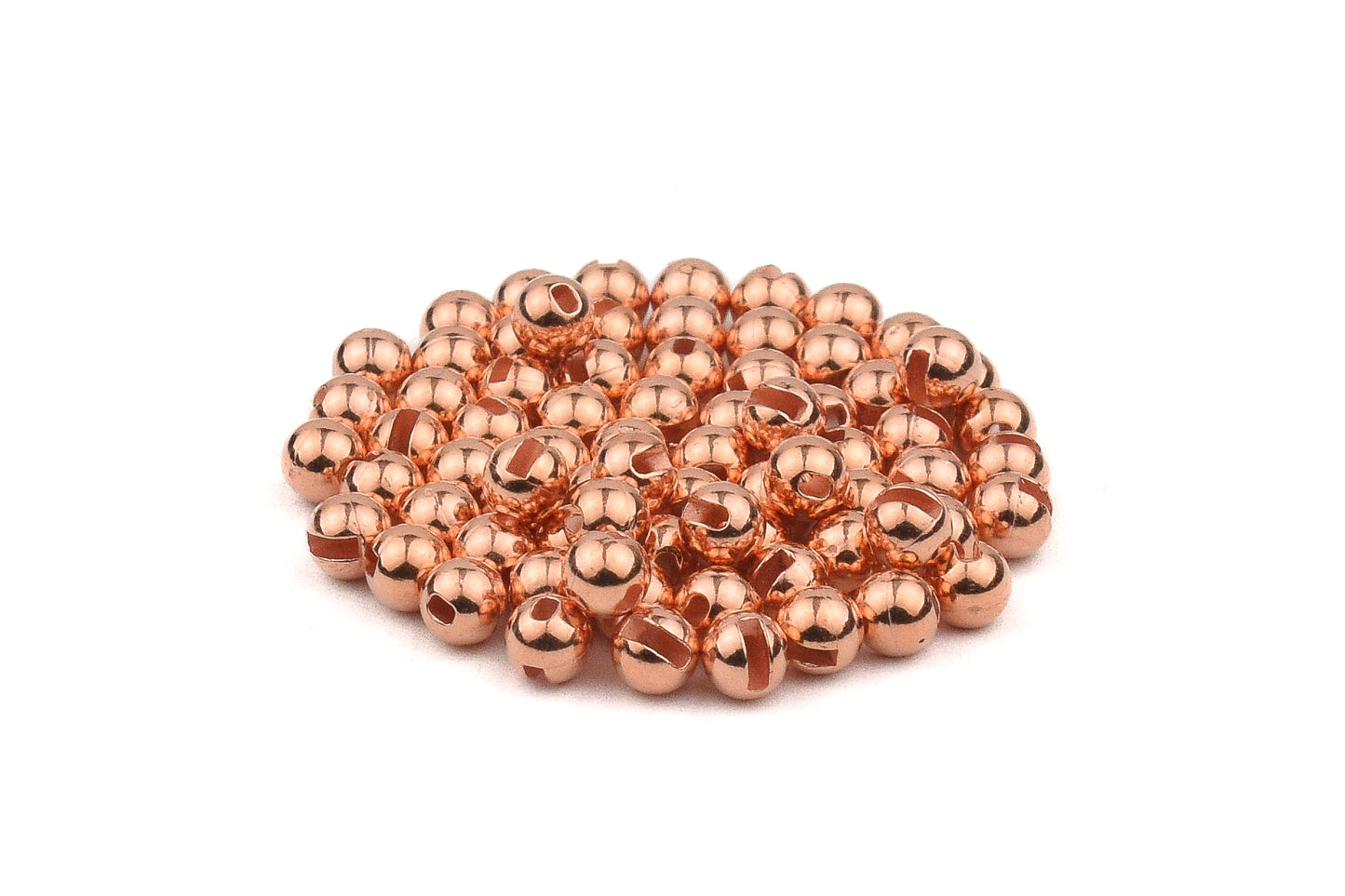 Copper Universal Slotted Tungsten Beads 50 Pack