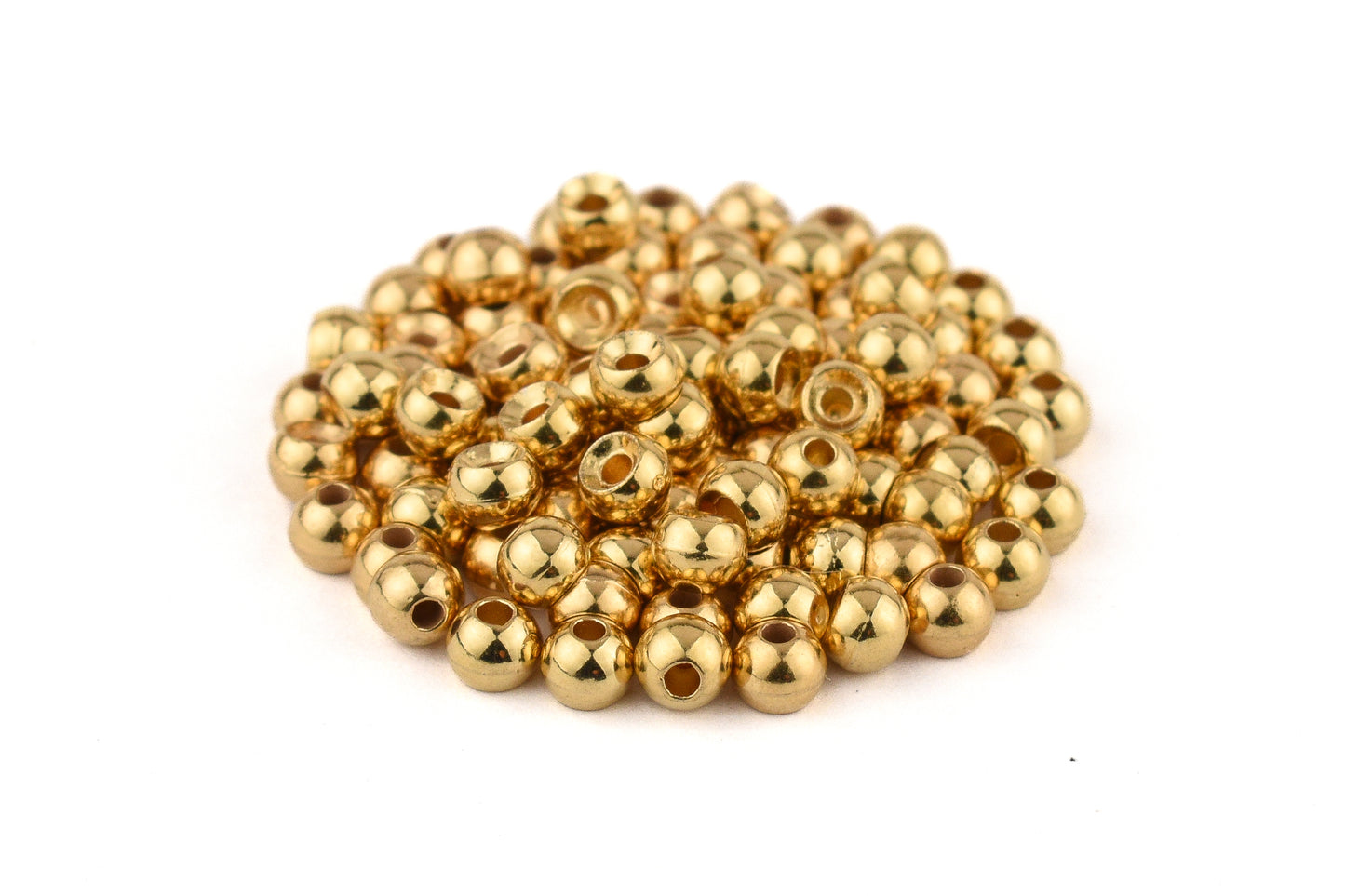 Gold Countersunk Tungsten Beads (50 Pack)